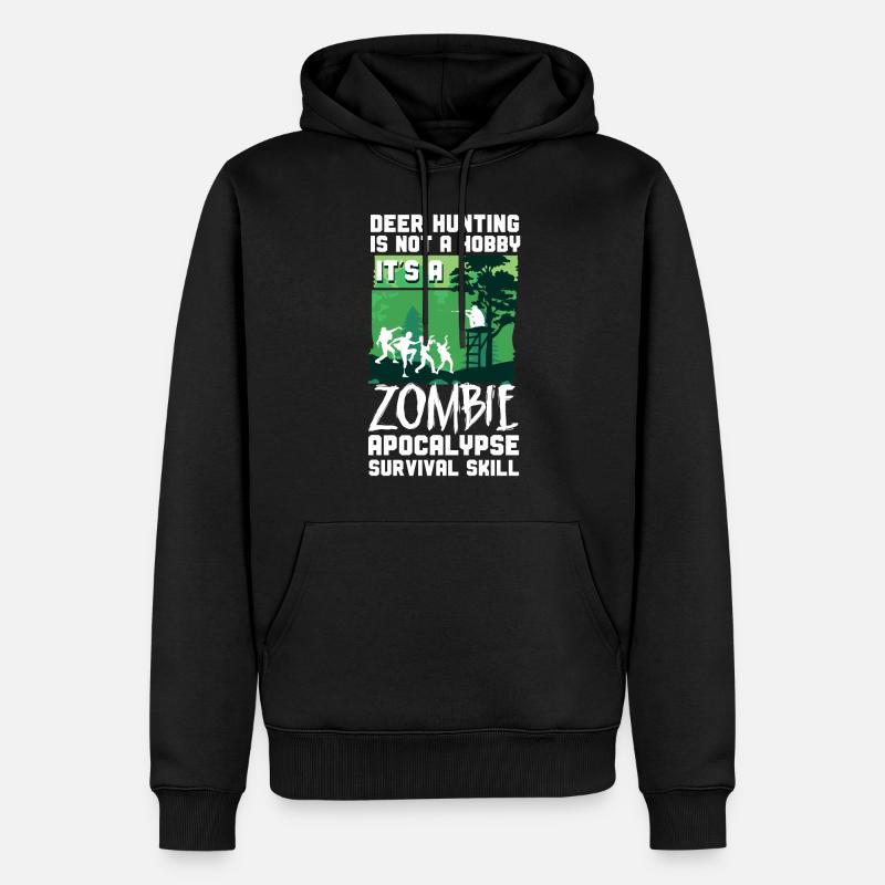 Chasseur de cerfs Buck Zombie - Sweat à capuche Premium bio Homme - noir