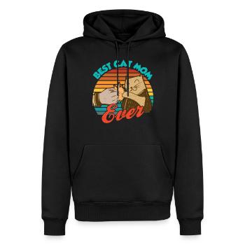 Die Beste Katzenmama Aller Zeiten Katze Mutter - Männer Premium Bio Hoodie - Schwarz - Vorne - Nico (187cm)
