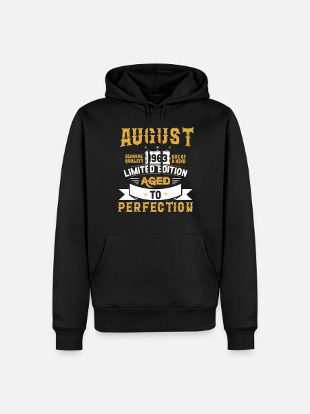 Birthday August 1963 born Vintage - Men’s Premium Organic Hoodie - black