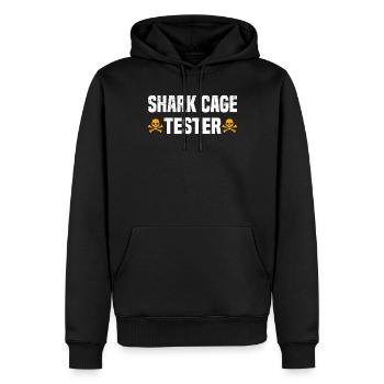 Fauteuil roulant amputé pour handicapés invalidés - Sweat à capuche Premium bio Homme - noir - Devant - Nico (187cm)