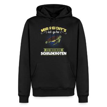 Mir Reicht's Ich Gehe Zu Meinen Schildkröten - Männer Premium Bio Hoodie - Schwarz - Vorne - Nico (187cm)