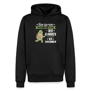 Senioren Wander Team Pensionisten Wander Team - Männer Premium Bio Hoodie - Schwarz - Vorne - Nico (187cm)