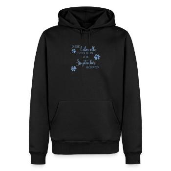 Liebevolle Hundedame September Geburtsmonat - Männer Premium Bio Hoodie - Schwarz - Vorne - Nico (187cm)
