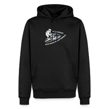 Jet SKi Fahrer Legende im September geboren - Männer Premium Bio Hoodie - Schwarz - Vorne - Nico (187cm)