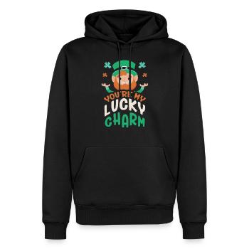Tu es mon porte-bonheur Irlandais Irlande Irlandais - Sweat à capuche Premium bio Homme - noir - Devant - Nico (187cm)