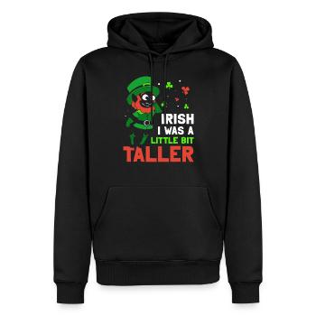 J’aimerais être un peu plus grand - Sweat à capuche Premium bio Homme - noir - Devant - Nico (187cm)
