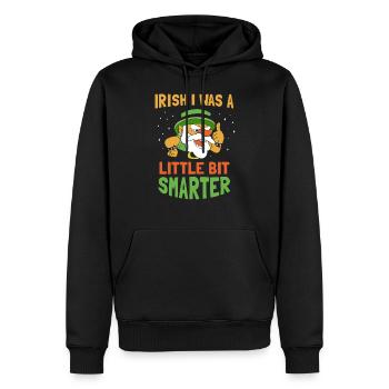 Iirish J’étais un peu plus intelligent Irlande irlandaise - Sweat à capuche Premium bio Homme - noir - Devant - Nico (187cm)