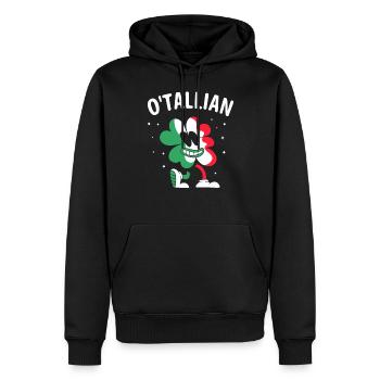 O’tallian Irlandais Irlandais Saint-Patrick - Sweat à capuche Premium bio Homme - noir - Devant - Nico (187cm)