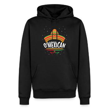 O’Mexicain Irlandais Mexicain Irlandais Irlande - Sweat à capuche Premium bio Homme - noir - Devant - Nico (187cm)