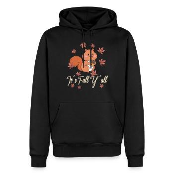 Dear Squirrels Thanksgiving Autumn All of You - Men’s Premium Organic Hoodie - black - Front - Nico (187cm)