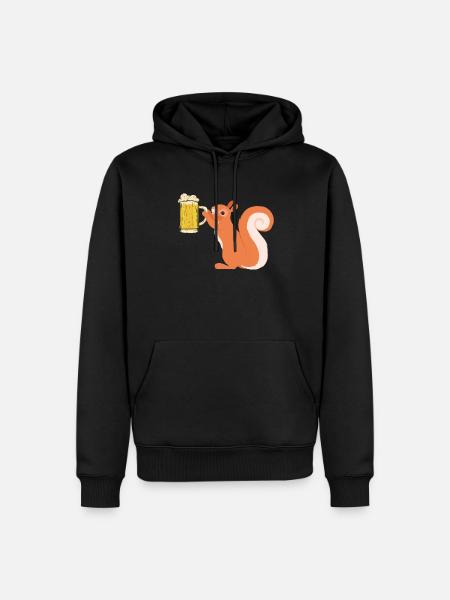 Squirrel, funny squirrel, squirrel - Men’s Premium Organic Hoodie - black