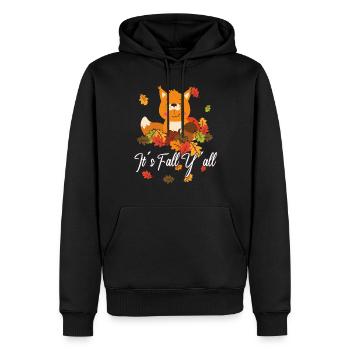 Dear Squirrels Thanksgiving Autumn All of You - Men’s Premium Organic Hoodie - black - Front - Nico (187cm)