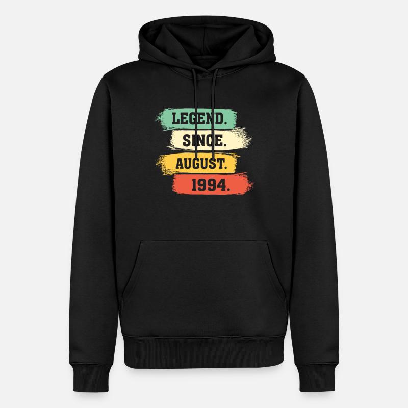 Legend since August 1994 - Männer Premium Bio Hoodie - Schwarz