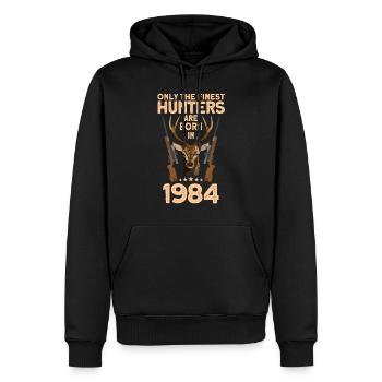 Jäger 38. Geburtstag Hirsch Jagen Geschenk - Männer Premium Bio Hoodie - Schwarz - Vorne - Nico (187cm)