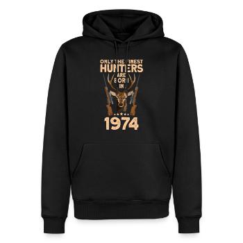 Jäger 48. Geburtstag Hirsch Jagen Geschenk - Männer Premium Bio Hoodie - Schwarz - Vorne - Nico (187cm)