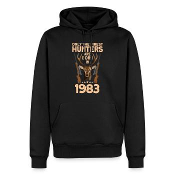 Jäger 39. Geburtstag Hirsch Jagen Geschenk - Männer Premium Bio Hoodie - Schwarz - Vorne - Nico (187cm)