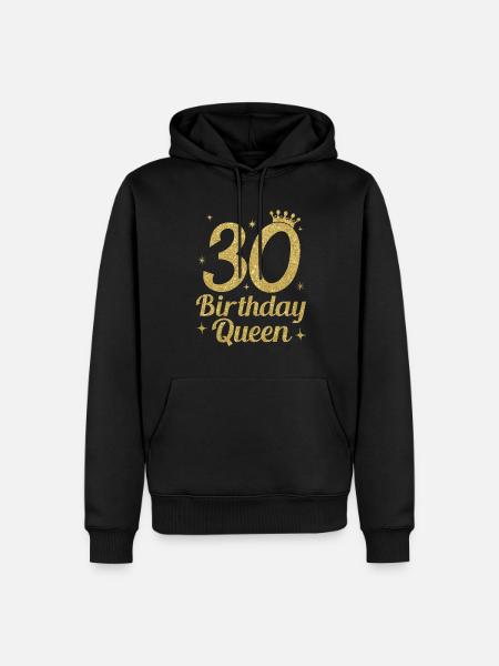 Birthday Queen 30 - Men’s Premium Organic Hoodie - black