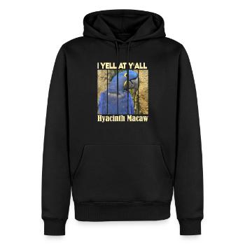 Hyacinthhara - Sweat à capuche Premium bio Homme - noir - Devant - Nico (187cm)