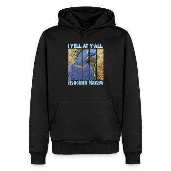 Hyacinthhara - Sweat à capuche Premium bio Homme - noir - Devant - Nico (187cm)