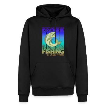 Je préfère pêcher au lac Powell - Sweat à capuche Premium bio Homme - noir - Devant - Nico (187cm)