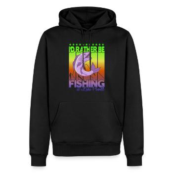 Je préfère pêcher au lac Powell - Sweat à capuche Premium bio Homme - noir - Devant - Nico (187cm)