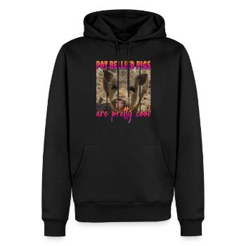 Pot Bellied Pigs are Pretty cool - Männer Premium Bio Hoodie - Schwarz - Vorne - Nico (187cm)