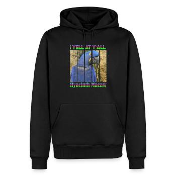 Hyacinthhara - Sweat à capuche Premium bio Homme - noir - Devant - Nico (187cm)