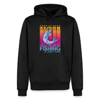 Je préfère pêcher au lac Powell - Sweat à capuche Premium bio Homme - noir - Devant - Nico (187cm)