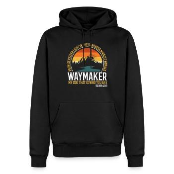 Wegbereiter Mein Gott, Der Du Bist Jesus Und Gott - Männer Premium Bio Hoodie - Schwarz - Vorne - Nico (187cm)