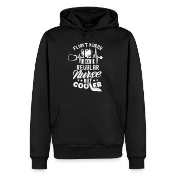 Infirmière de vol Médecin de vol Profession de médecin de vol - Sweat à capuche Premium bio Homme - noir - Devant - Nico (187cm)