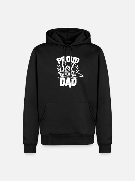 Proud Self-employed father Self-employed - Men’s Premium Organic Hoodie - black
