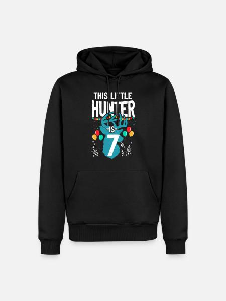 Buck Deer Hunting Hunter Kid - Men’s Premium Organic Hoodie - black