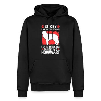 An Hovawart gedacht deutscher Bauernhund - Männer Premium Bio Hoodie - Schwarz - Vorne - Nico (187cm)