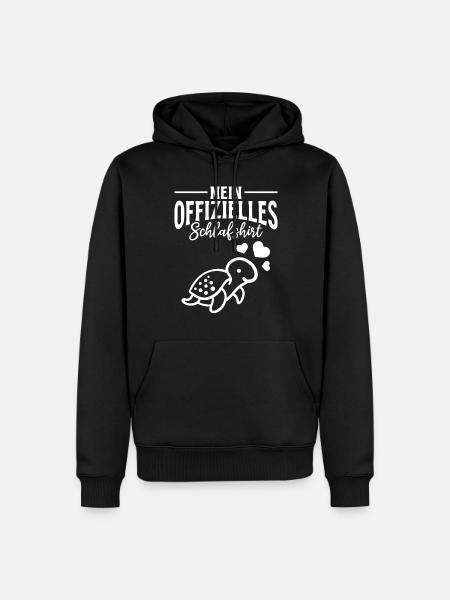 Turtle Sleep Shirt My Official - Men’s Premium Organic Hoodie - black