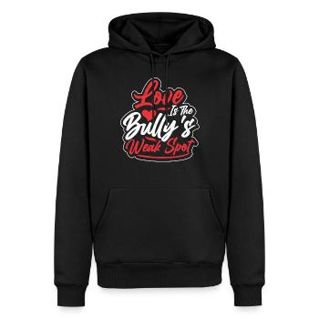 L’amour est le point faible de l’intimidation des intimidateurs - Sweat à capuche Premium bio Homme - noir - Devant - Nico (187cm)