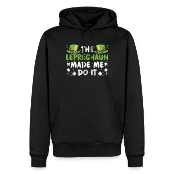 Der Kobold Hat Mich Dazu Gezwungen Leprechaun Ire - Männer Premium Bio Hoodie - Schwarz - Vorne - Nico (187cm)