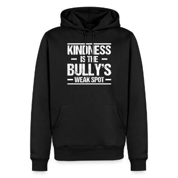 Freundlichkeit Ist Die Schwachstelle Des Mobbers - Männer Premium Bio Hoodie - Schwarz - Vorne - Nico (187cm)