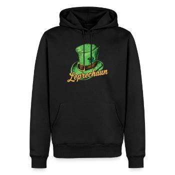 Leprechaun Gobelin Irlandais St Patrick’s Day Irlandais - Sweat à capuche Premium bio Homme - noir - Devant - Nico (187cm)