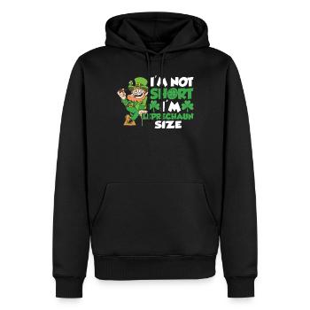 I'm not small I have leprechaun size Irish - Men’s Premium Organic Hoodie - black - Front - Nico (187cm)