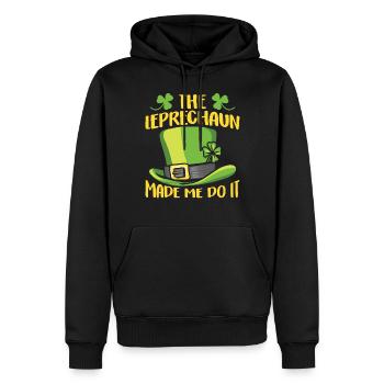 Der Kobold Hat Mich Dazu Gezwungen Ire Leprechaun - Männer Premium Bio Hoodie - Schwarz - Vorne - Nico (187cm)