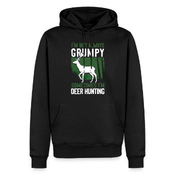 Buck Deer Hunting Hunter Dad - Männer Premium Bio Hoodie - Schwarz - Vorne - Nico (187cm)