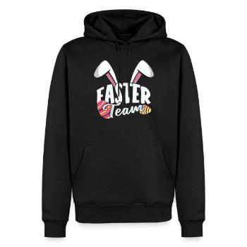 Équipe de Pâques Lapin de Pâques Pâques Pâques Pâques Pâques - Sweat à capuche Premium bio Homme - noir - Devant - Nico (187cm)
