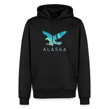 Alaska Geschenk Kinder Herren Damen USA Natur Eis - Men’s Premium Organic Hoodie - black - Front - Nico (187cm)
