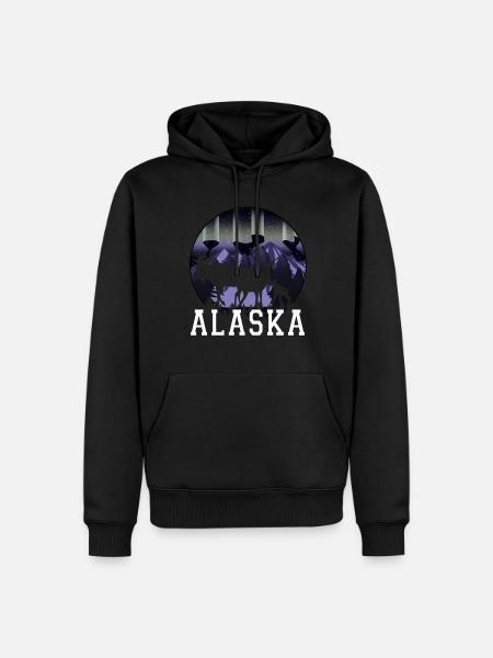 Alaska - Men’s Premium Organic Hoodie - black