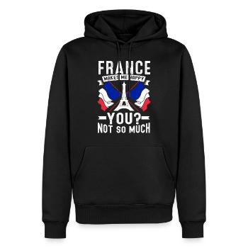 Frankreich Flagge France Paris Marseille French - Männer Premium Bio Hoodie - Schwarz - Vorne - Nico (187cm)