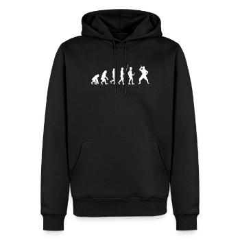 Ninja - Männer Premium Bio Hoodie - Schwarz - Vorne - Nico (187cm)