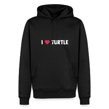 Tortue Détendue Chill Mer Océan Plage - Sweat à capuche Premium bio Homme - noir - Devant - Nico (187cm)