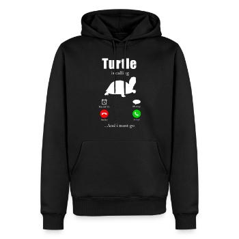 Turtle Gift Kids Reptiles Sea Beach - Men’s Premium Organic Hoodie - black - Front - Nico (187cm)