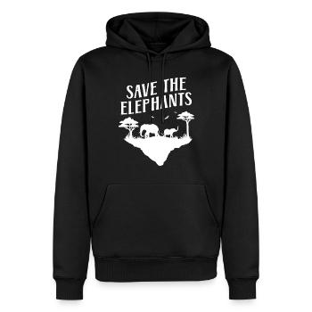 Elephant Tshirt pour Elephant Elephant Kids Zoo - Sweat à capuche Premium bio Homme - noir - Devant - Nico (187cm)