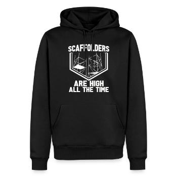 Scaffolding Builder Gift Work Occupation Construction Worker Job - Men’s Premium Organic Hoodie - black - Front - Nico (187cm)